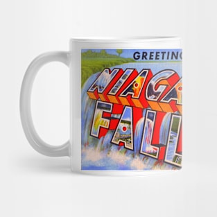 Greetings from Niagara Falls - Vintage Large Letter Postcard Mug